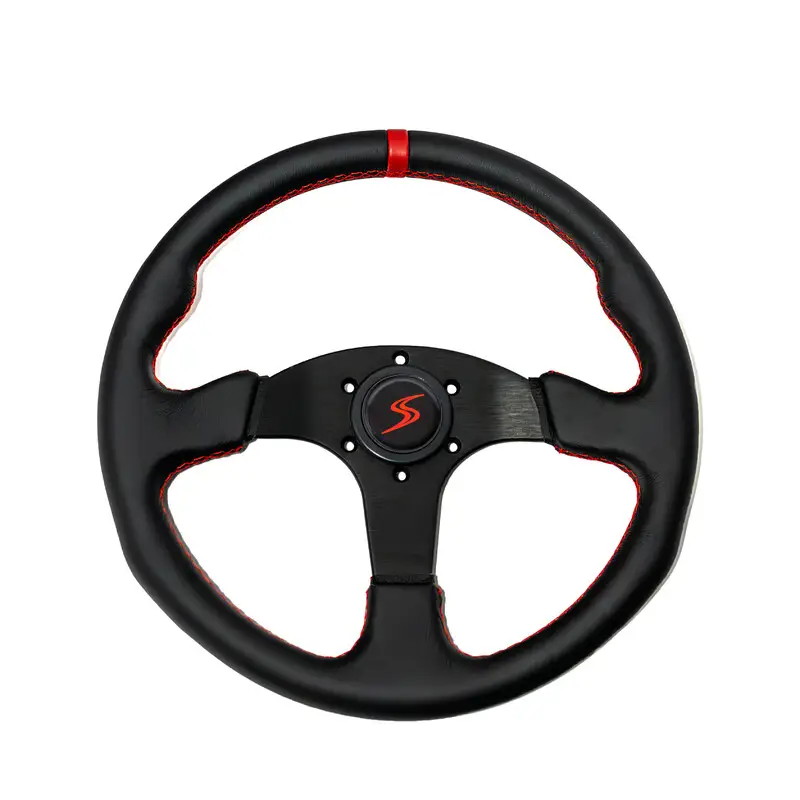 Soldes Volant DriftShop Plat, Cuir Noir, Branches Noires